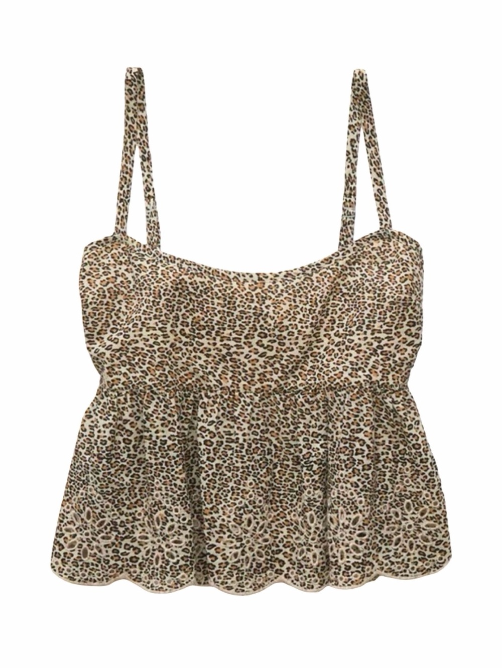 American Eagle Leopard Eyelet Cami - Size Small